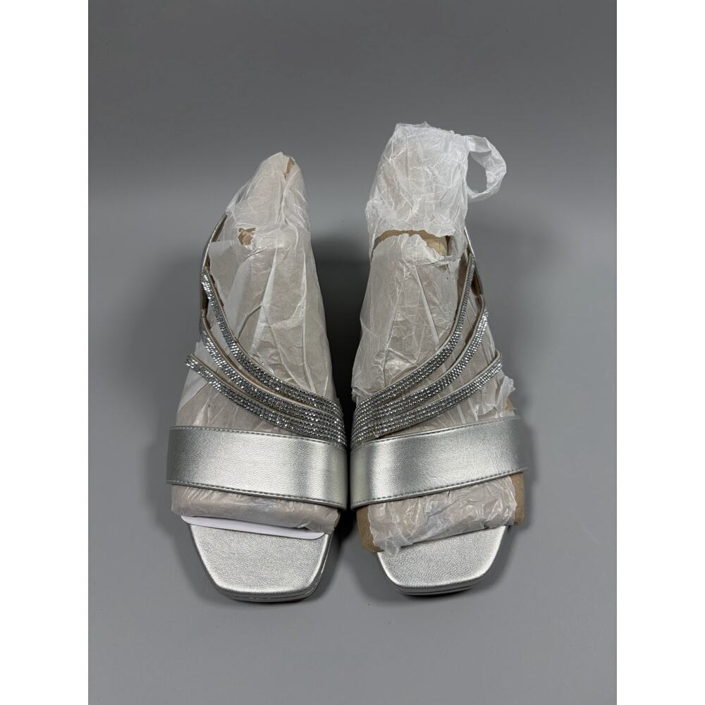 LifeStride Womens Joy Strappy Heeled Sandal Block Heels Silver Size 7.5 - Picture 2 of 7